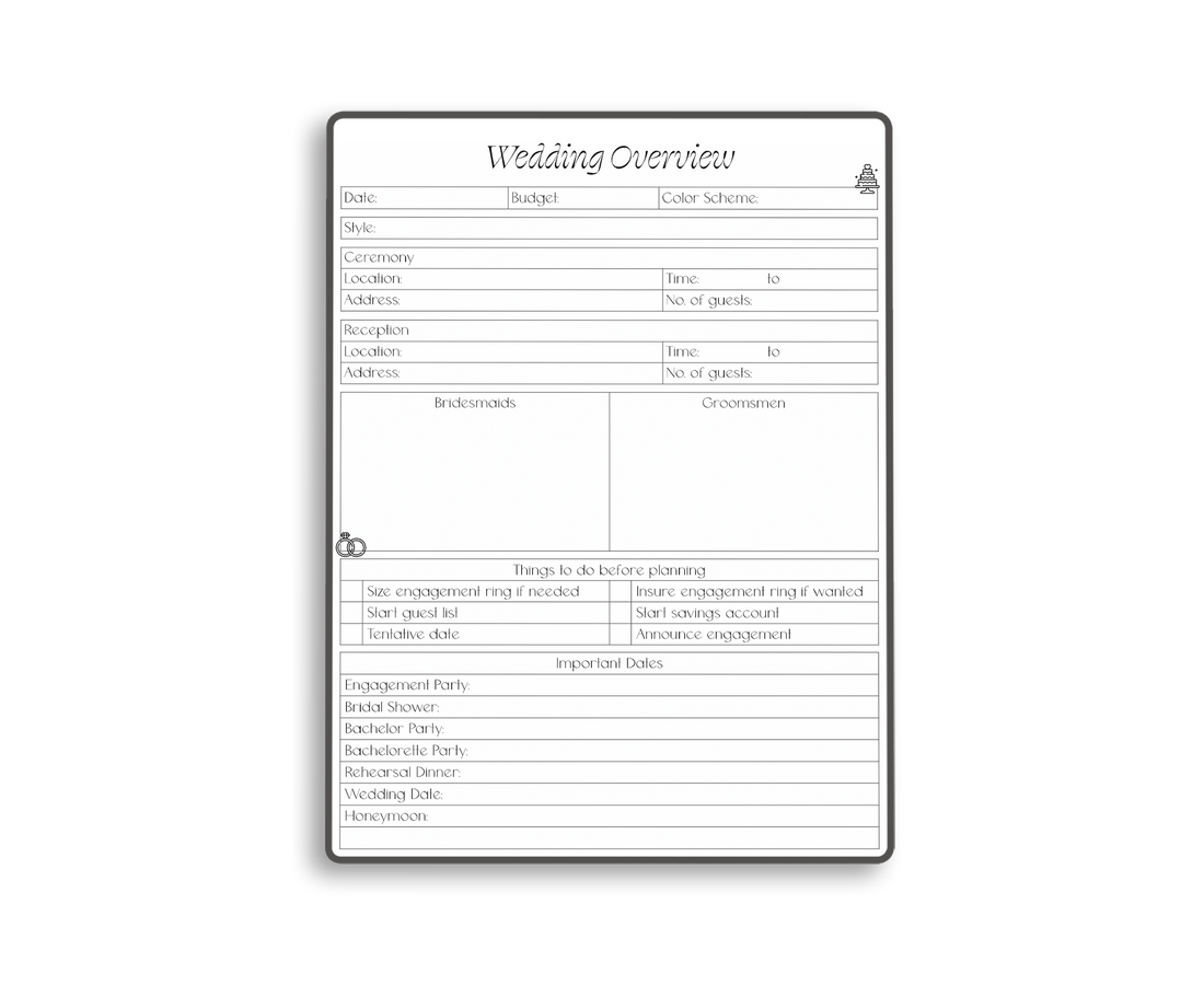 Wedding Inserts