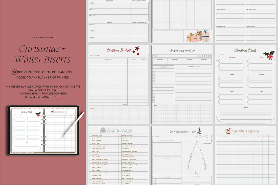Christmas + Winter Inserts