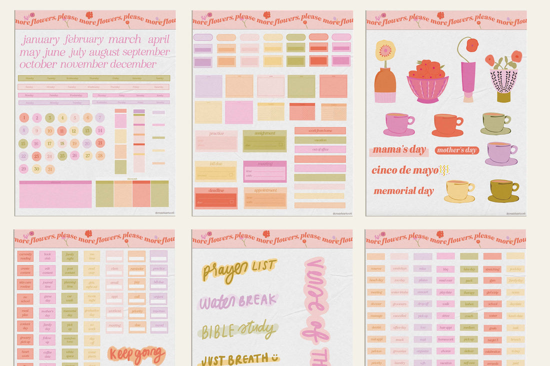 2023 More Flowers, Please Sticker Book