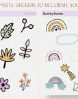 Sketchy Pastel Stickers
