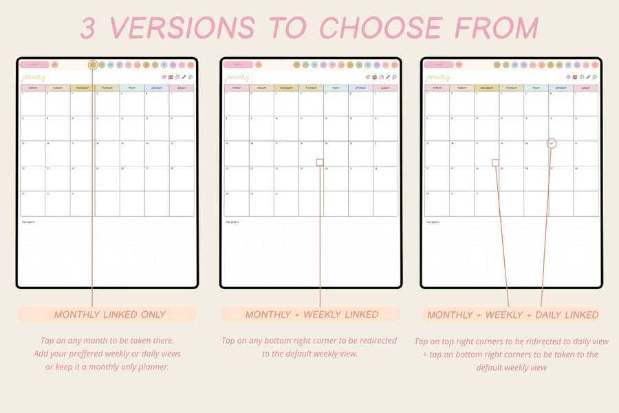 🗓️ 2023 - 2024 Playful Portrait Heart Work Planner + Undated Planner