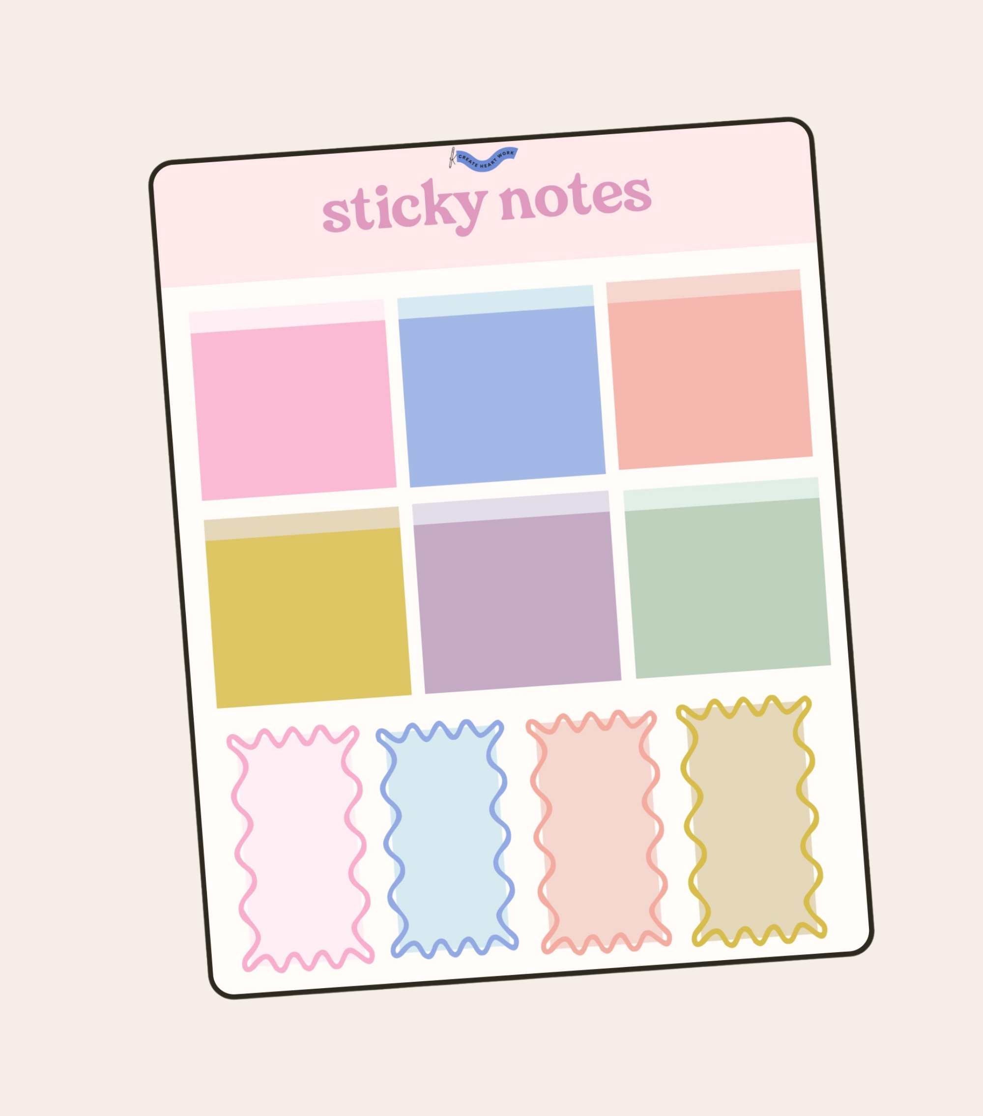 Sticky Notes Stickers โ Create Heart Work