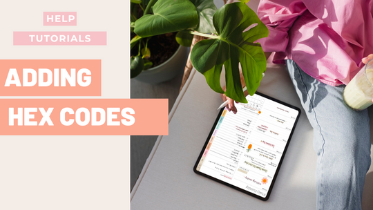 Adding Color Hex Codes to your planner