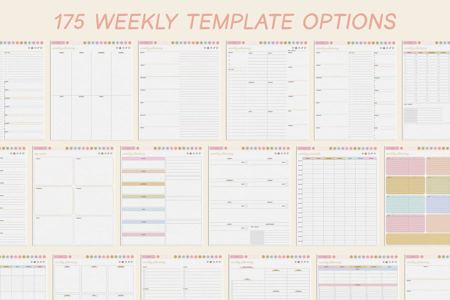 🗓️ 2023 - 2024 Playful Portrait Heart Work Planner + Undated Planner
