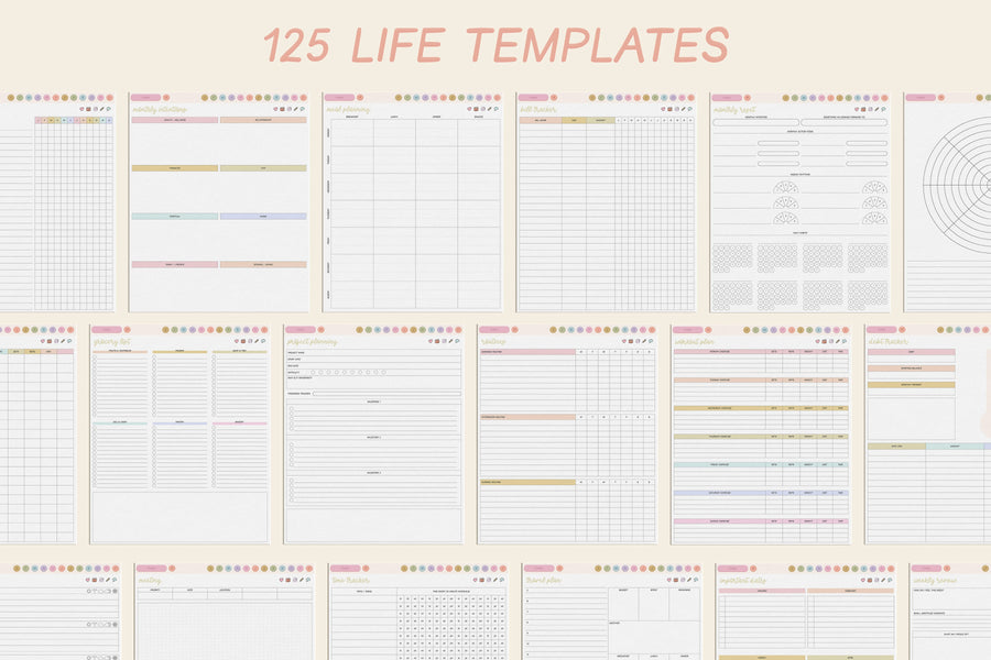 🗓️ 2023 - 2024 Playful Portrait Heart Work Planner + Undated Planner