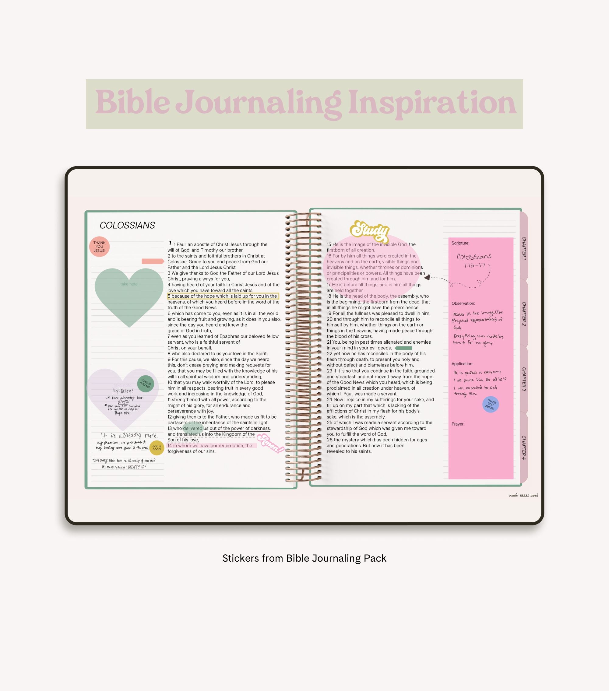 Colossians |  Digital Journaling Bible | Book of Colossians