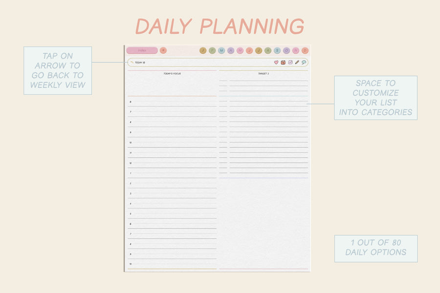 🗓️ 2023 - 2024 Playful Portrait Heart Work Planner + Undated Planner