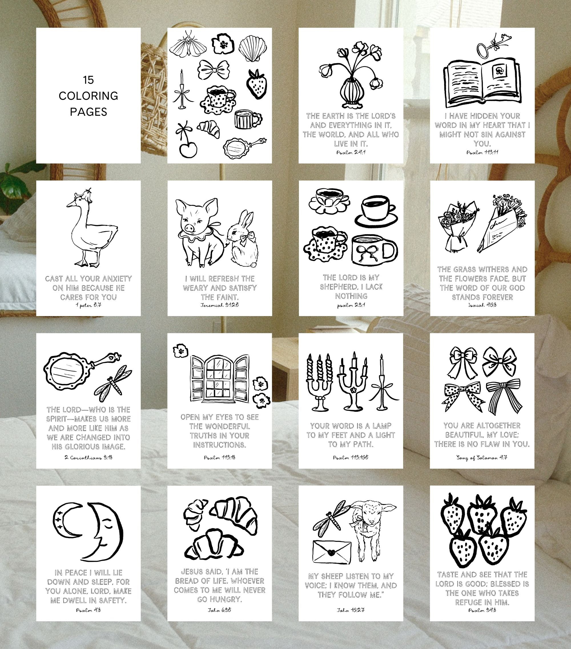 Bloom and Breathe Scripture Coloring Pages