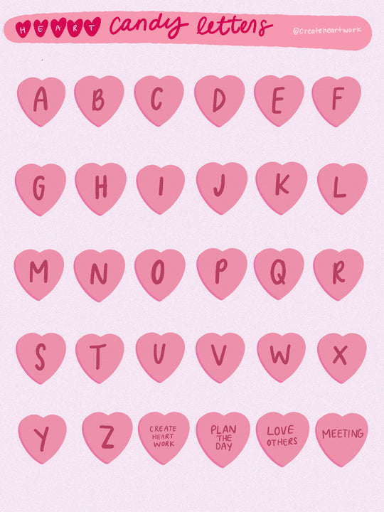 Heart Candy letters