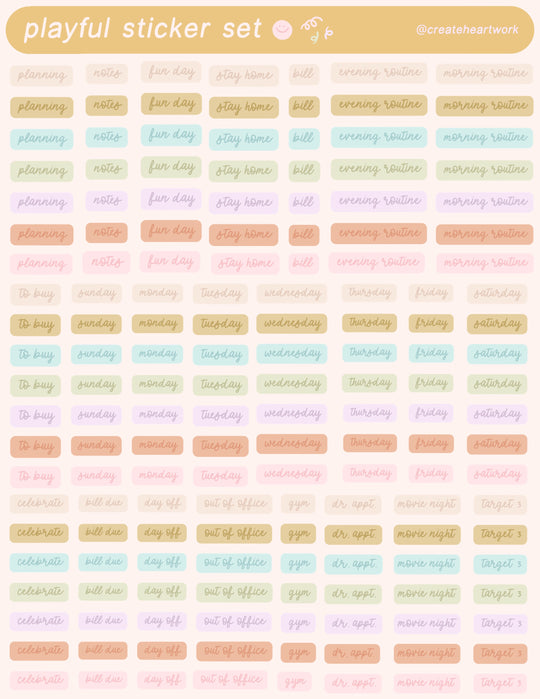 Playful Planner Stickers