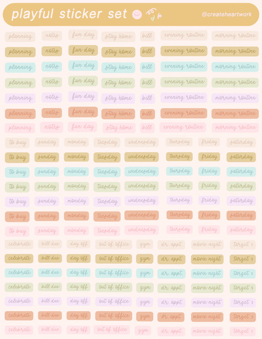 Playful Planner Stickers