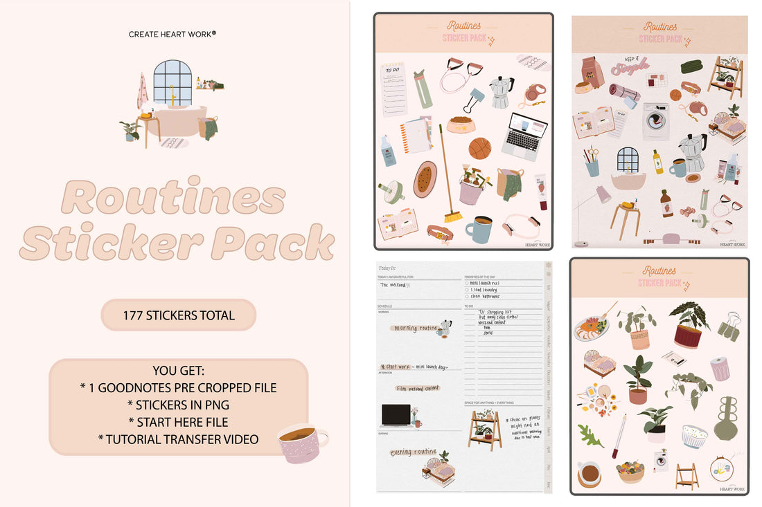 Routines Sticker Pack – Create Heart Work
