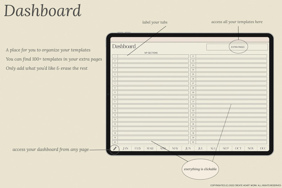 Undated Deskpad Planner