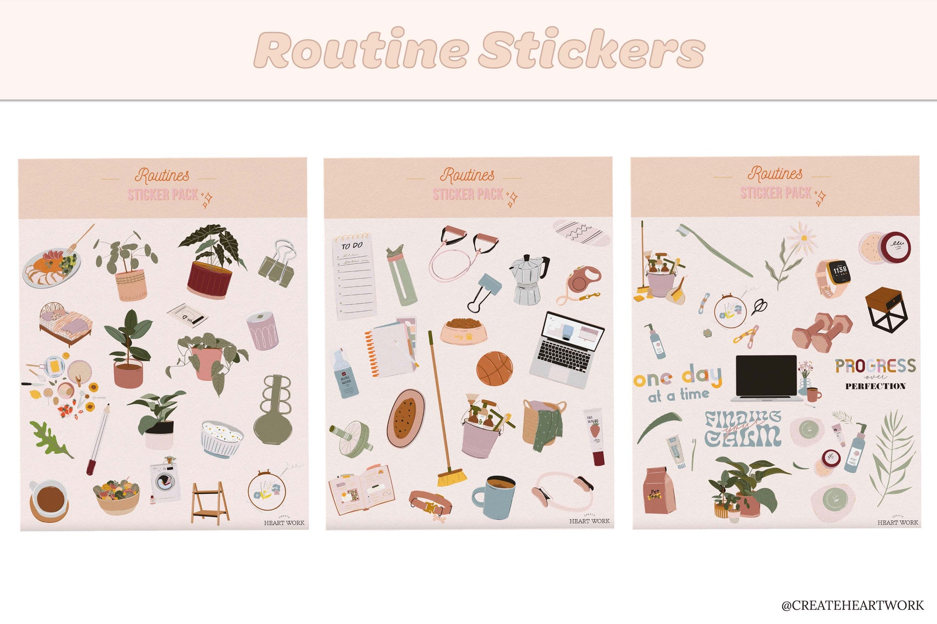 Routines Sticker Pack – Create Heart Work
