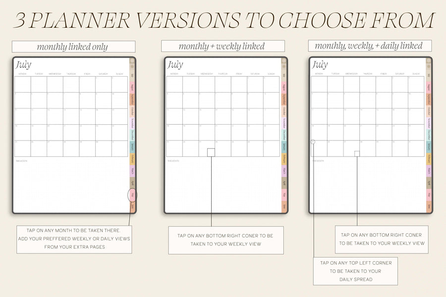 Undated Life Portrait Planner July Start