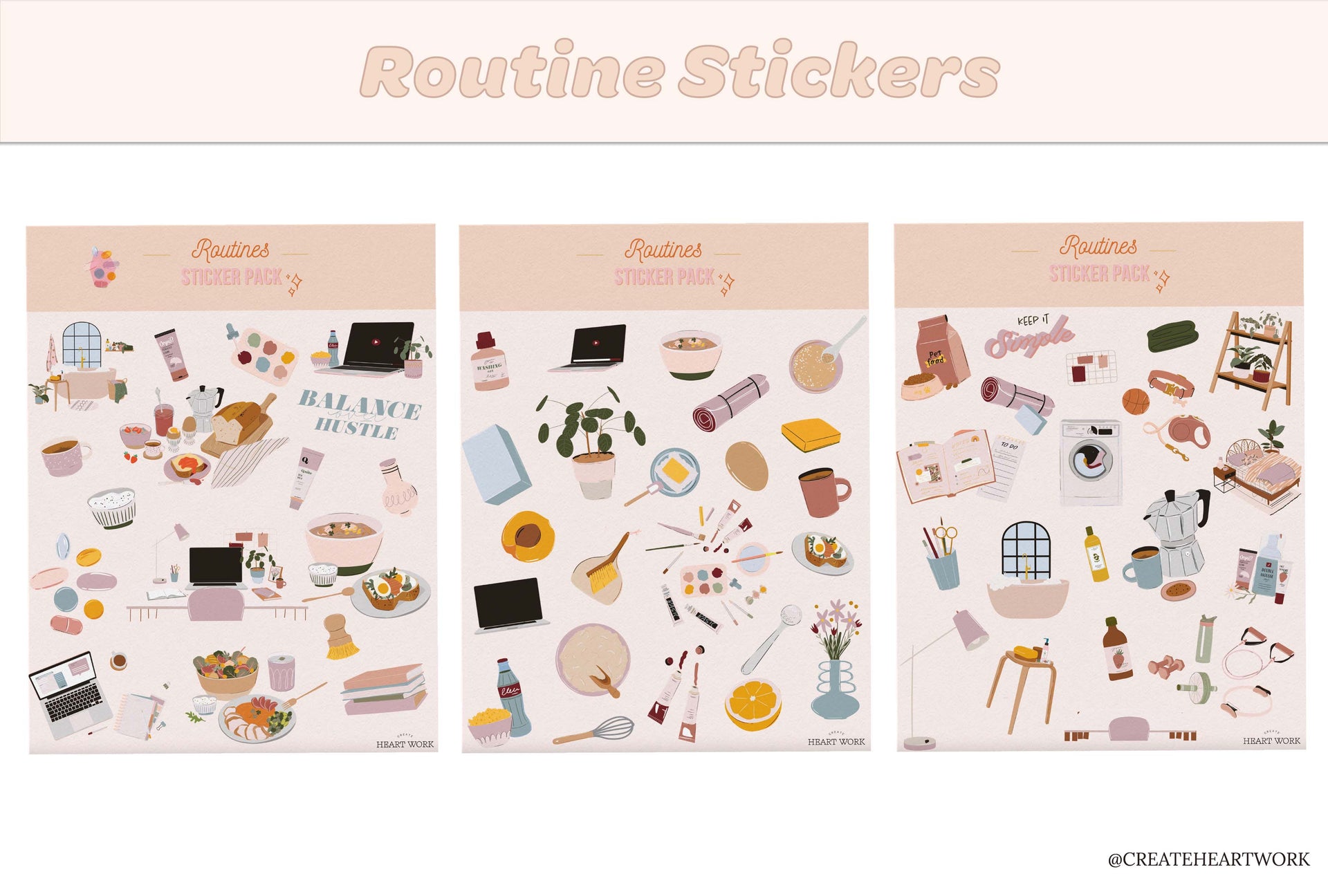 Routines Sticker Pack – Create Heart Work