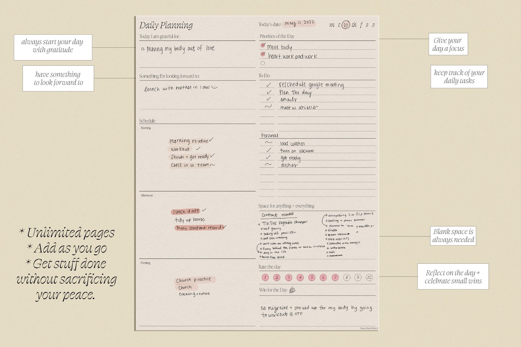 Heart Work Daily Pad