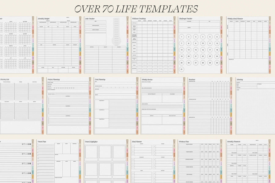 Undated Life Portrait Planner July Start