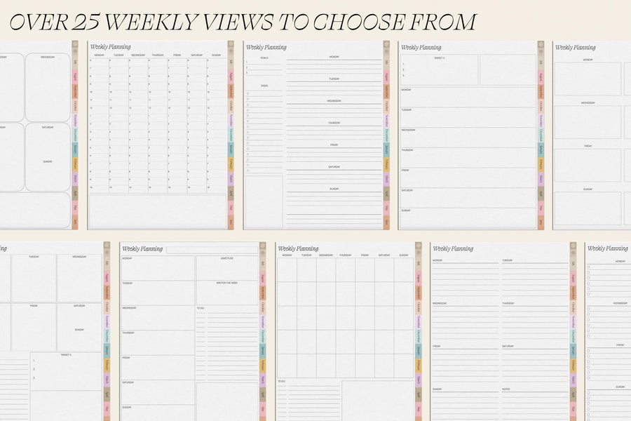 Undated Life Portrait Planner July Start