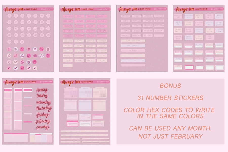 2023 All Things Love Sticker Book
