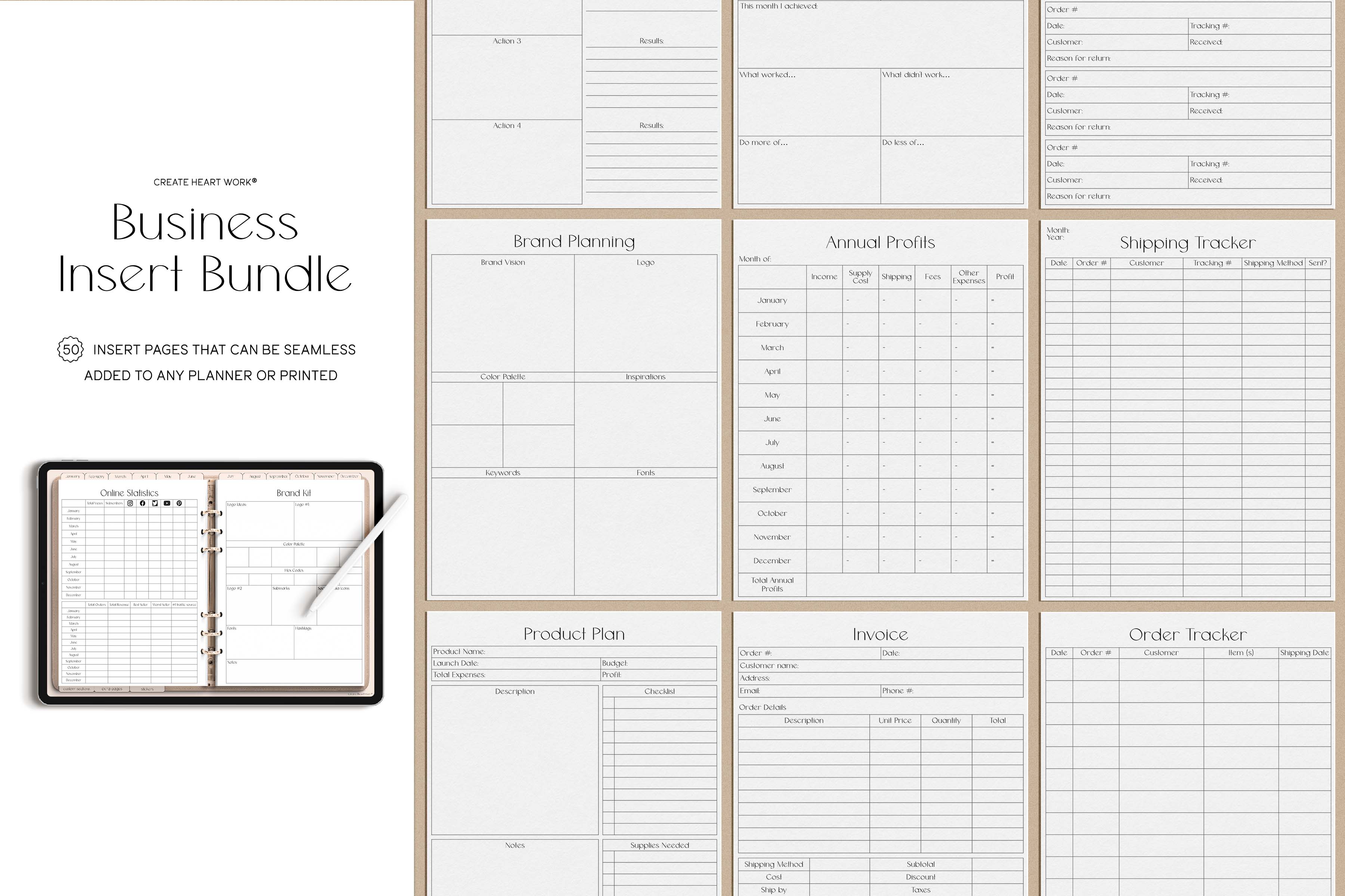 Business Inserts – Create Heart Work