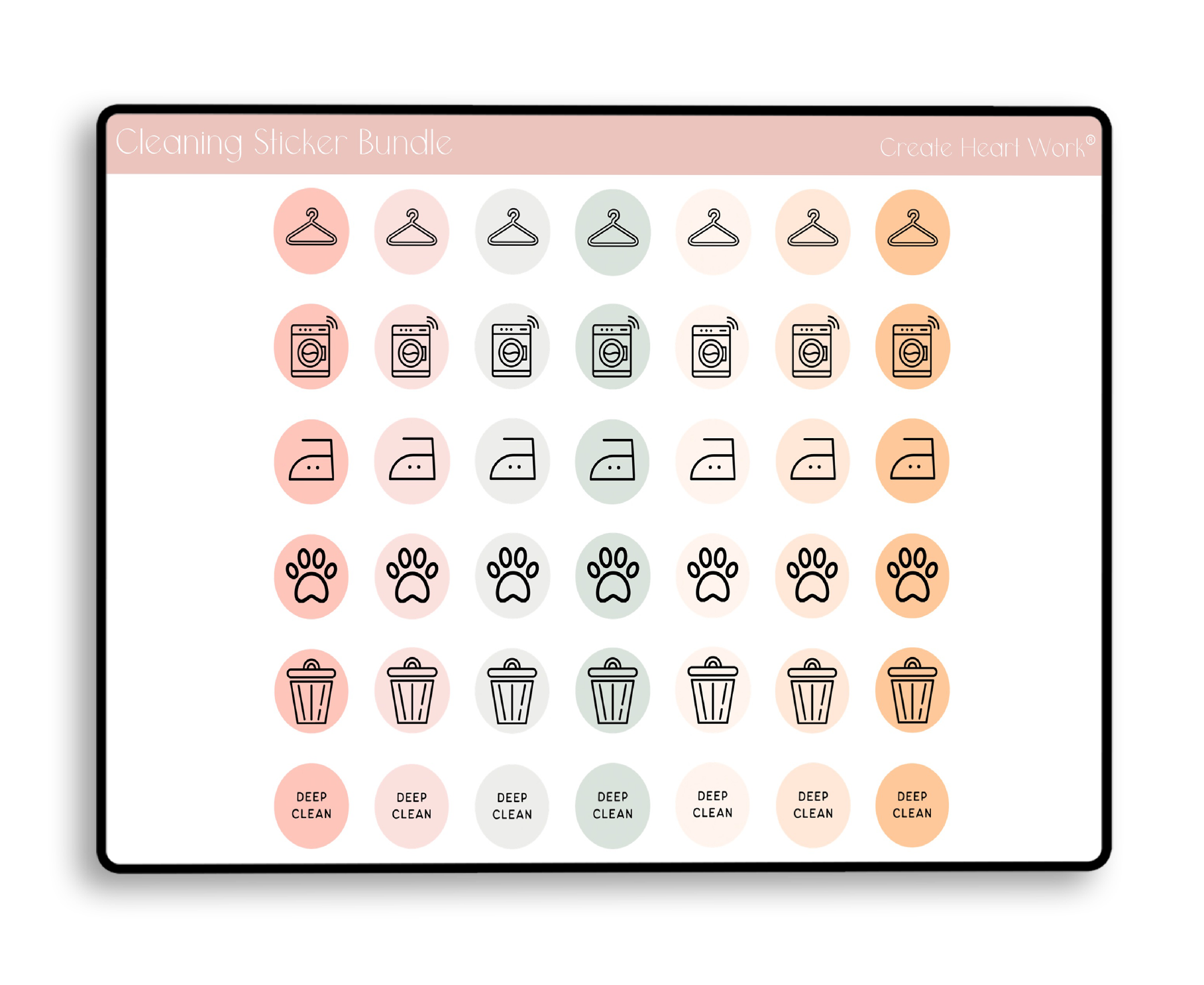 Cleaning Sticker Bundle – Create Heart Work