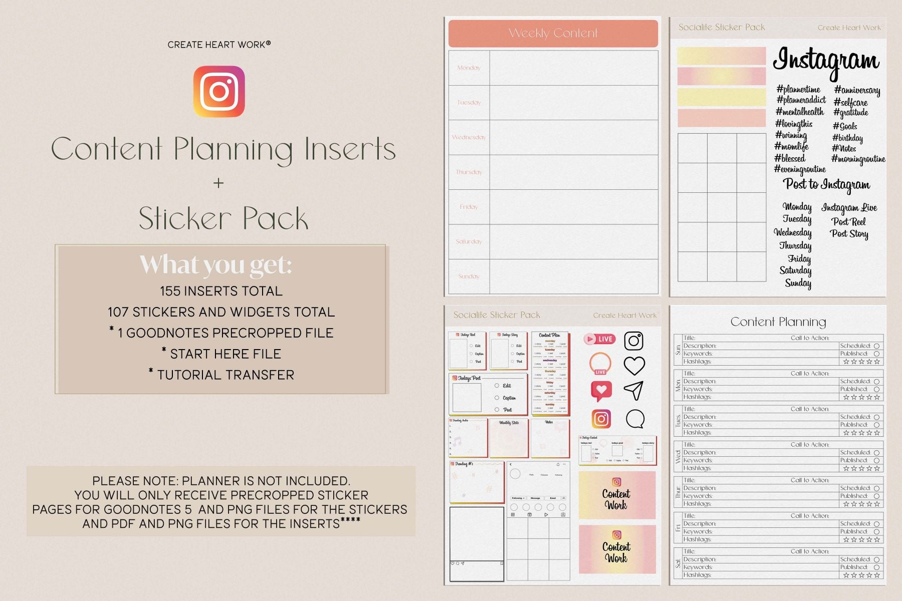 Planner Number Stickers – Create Heart Work