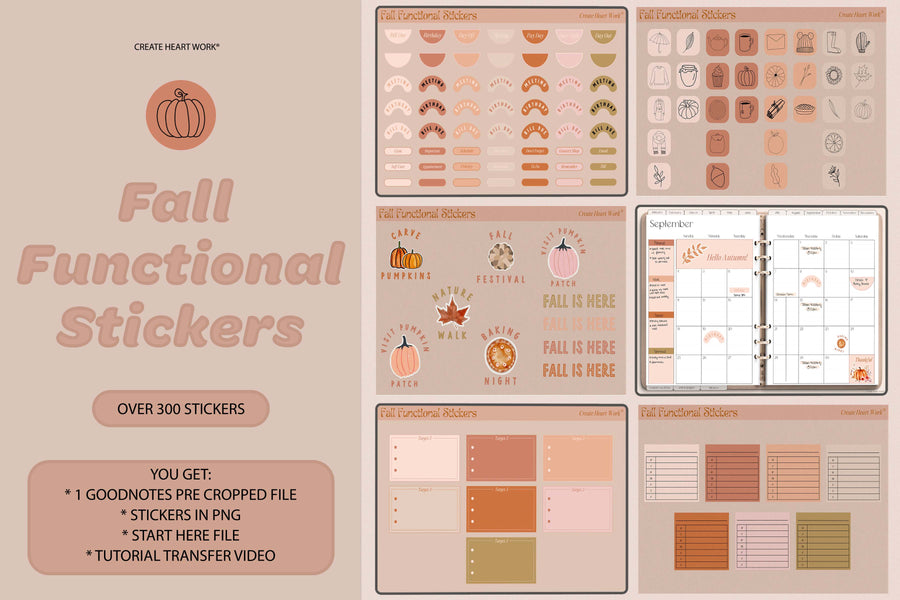 Fall Functional Stickers