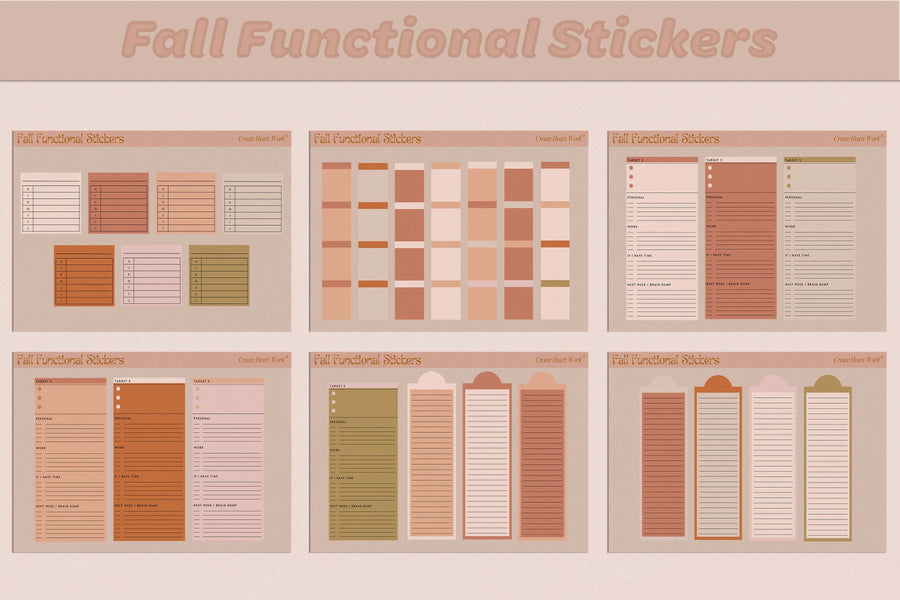 Fall Functional Stickers