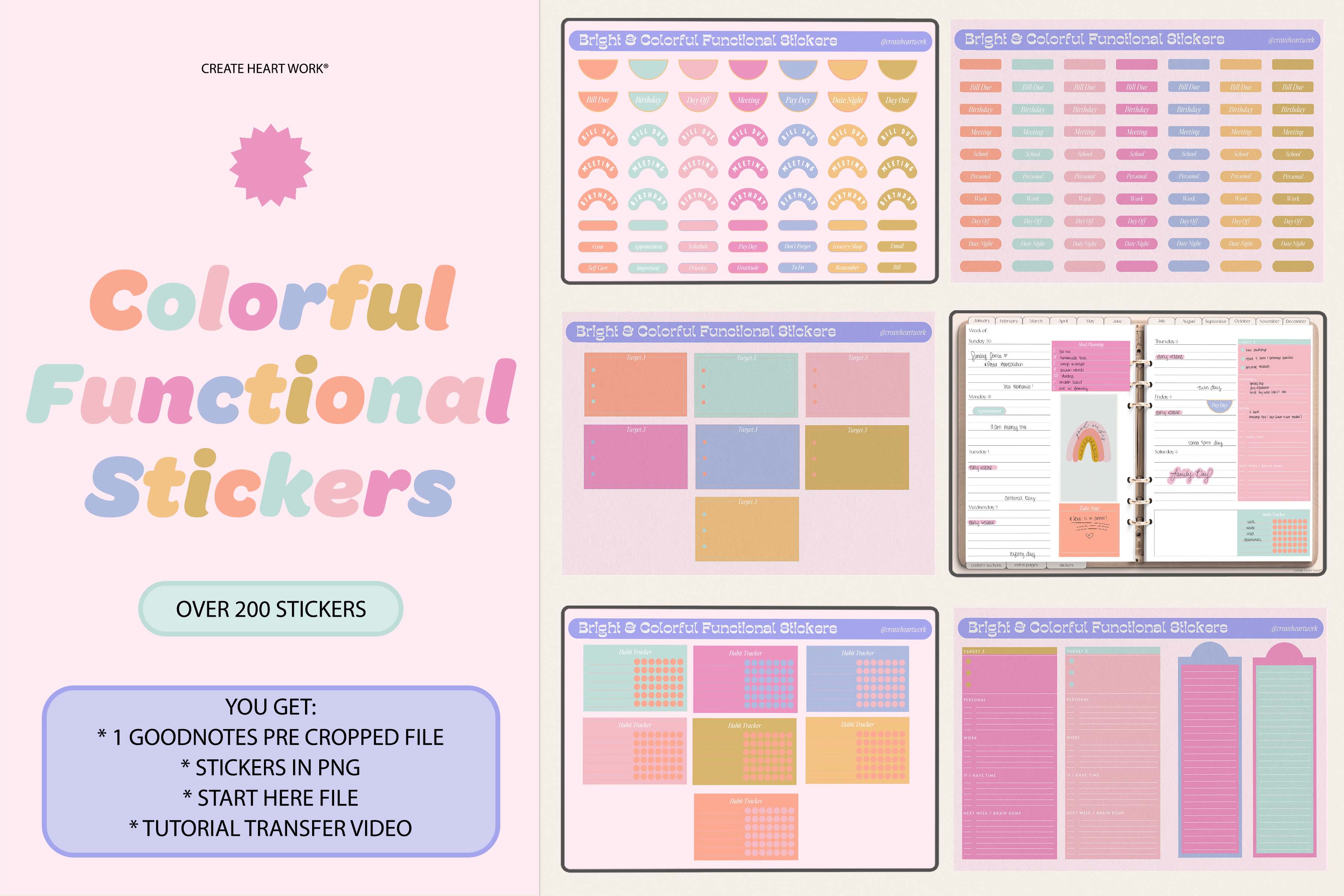 Functional Stickers – Create Heart Work