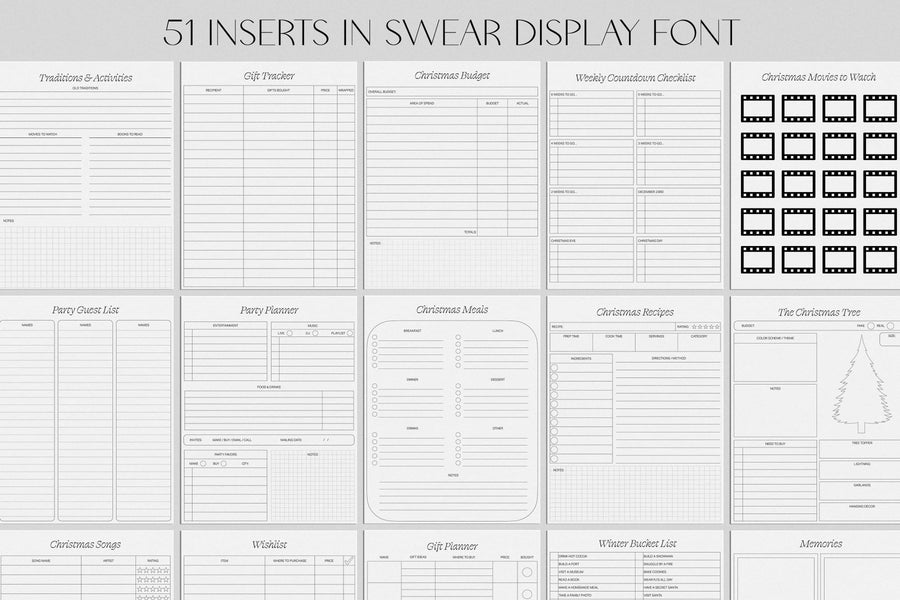 Christmas + Winter Inserts