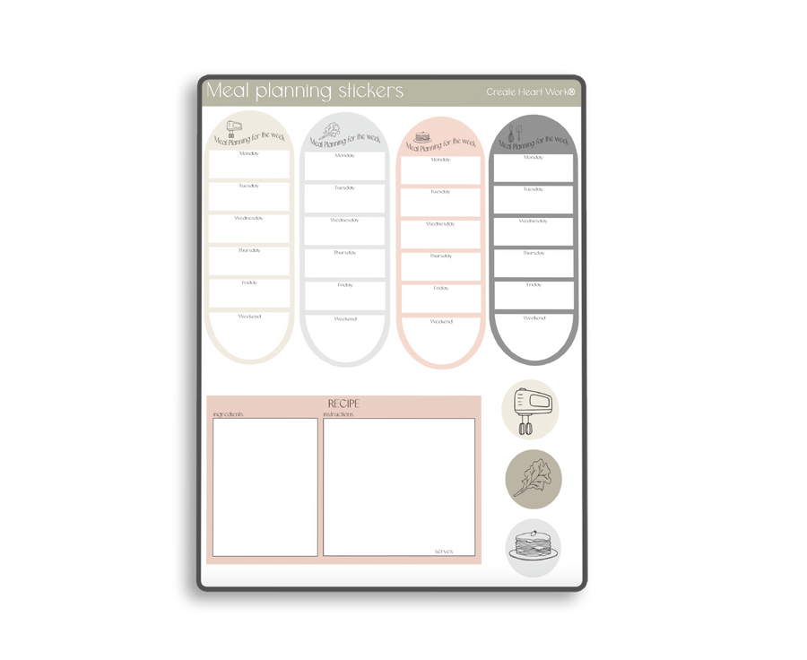 Meal Planning Stickers
