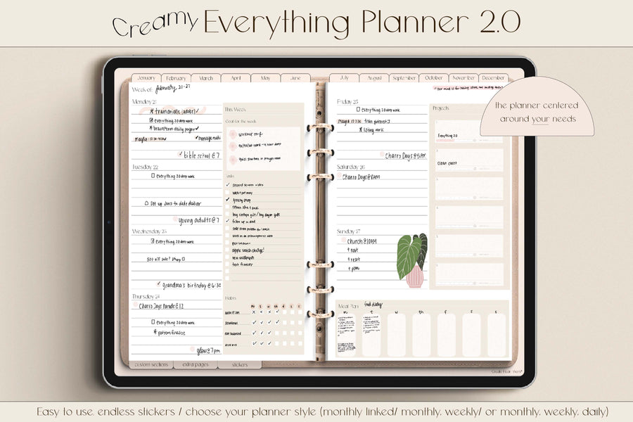 Undated Everything Planner 2.0 Planner