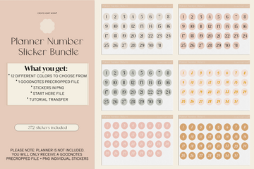 Planner Number Stickers
