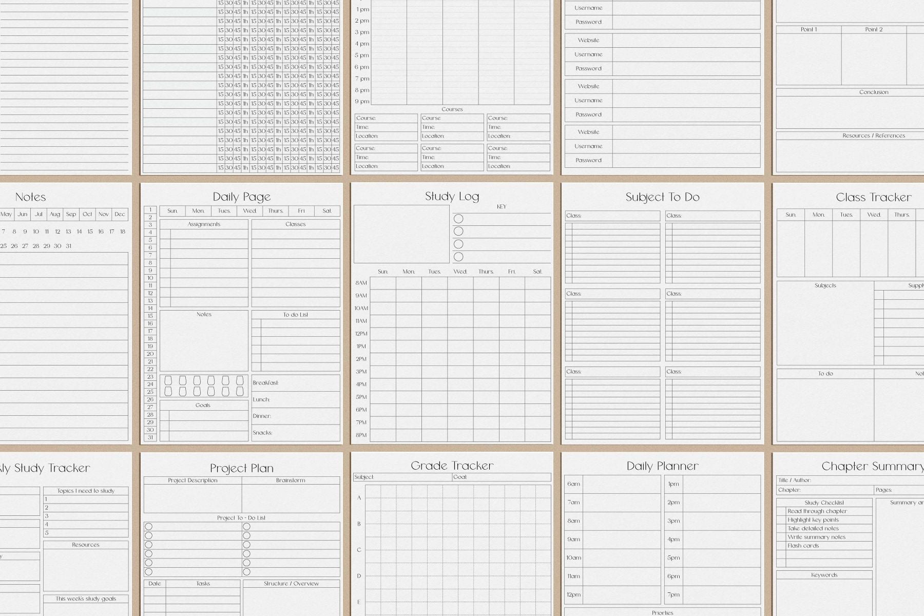 Student Inserts
