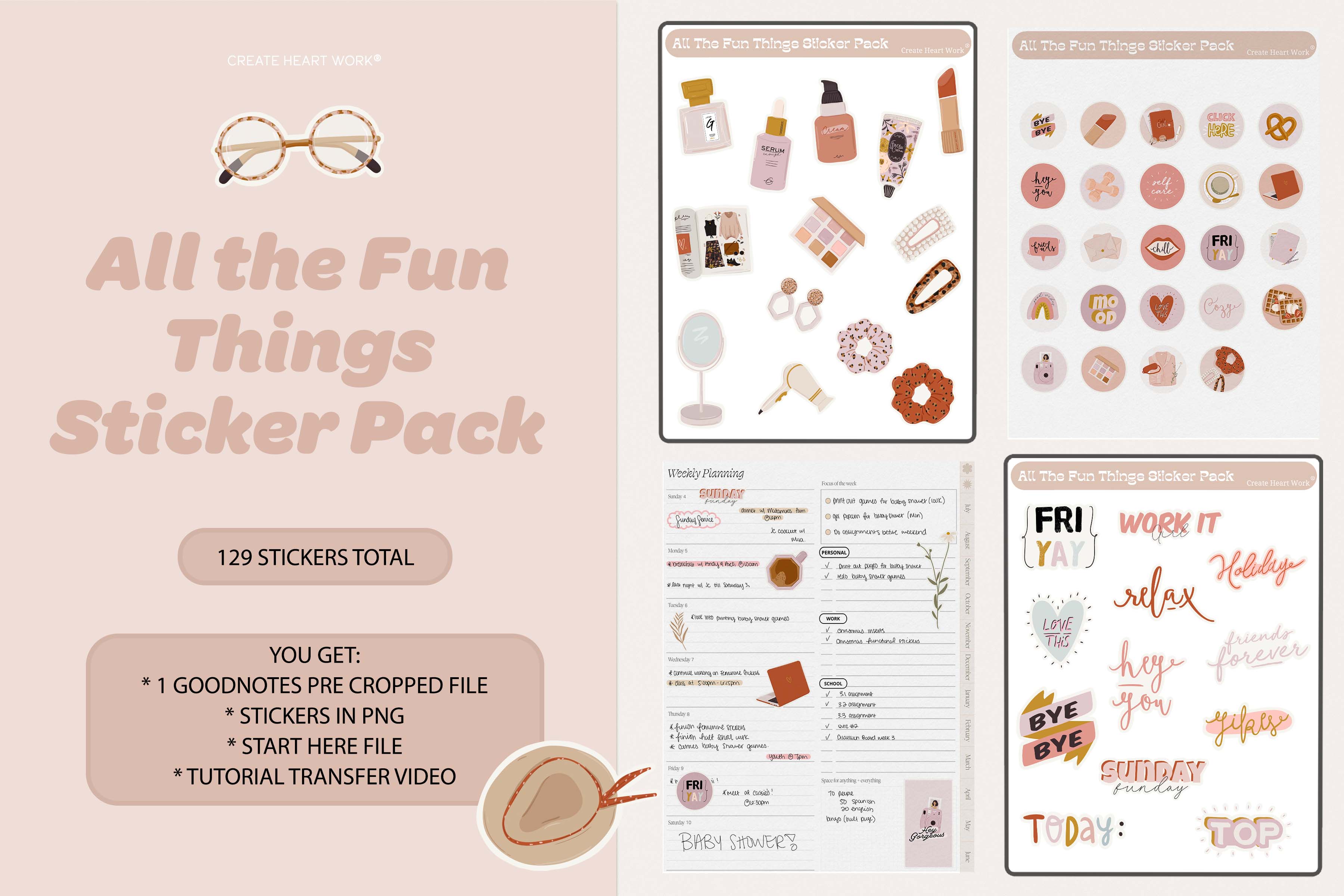 All the Fun Things Sticker Pack – Create Heart Work