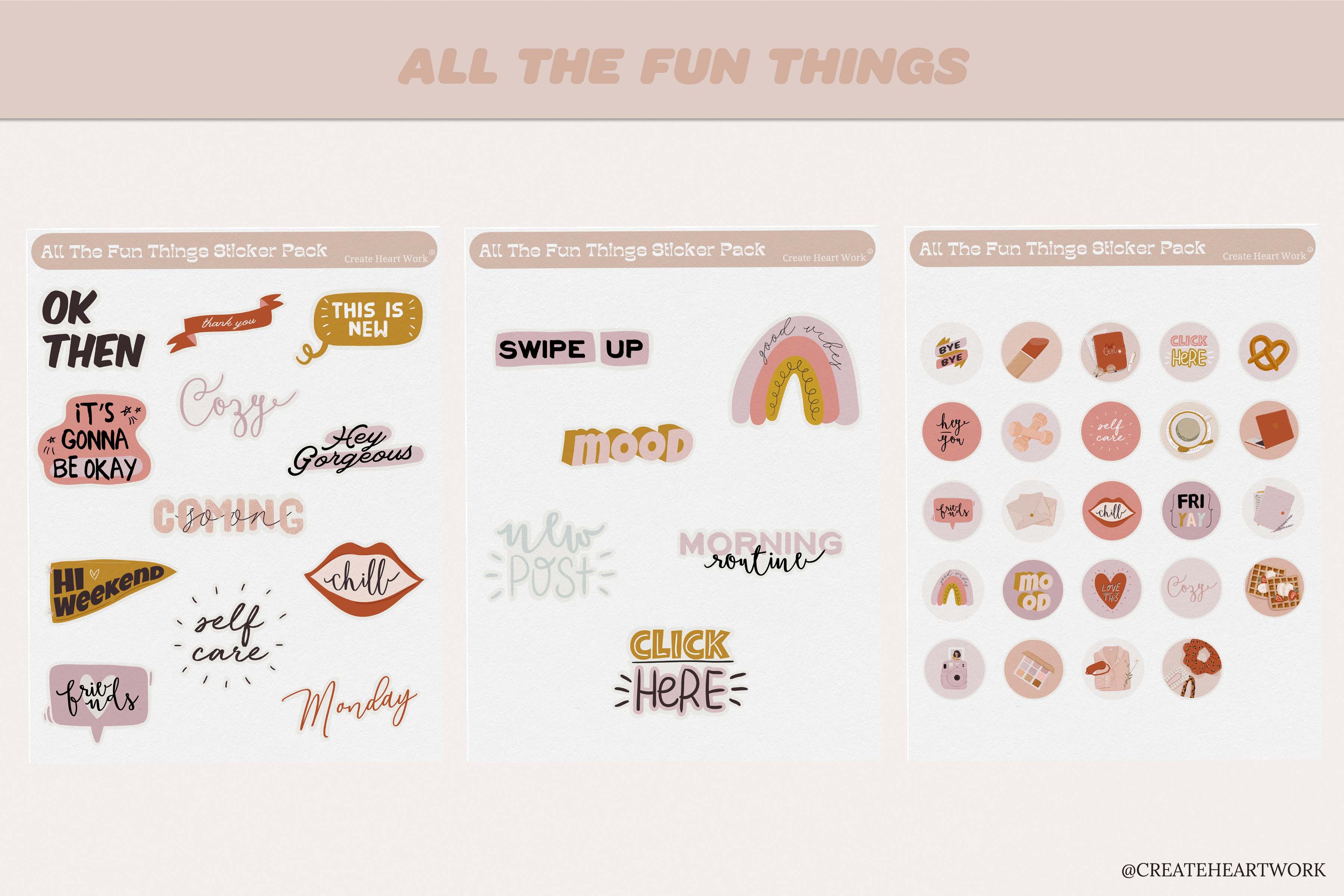 All the Fun Things Sticker Pack – Create Heart Work