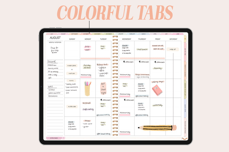 🍎 2023 - 2024 Everyday Teacher + Undated Planner