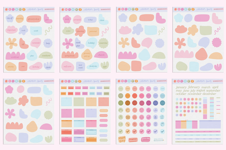 2023 Colors Sticker Book