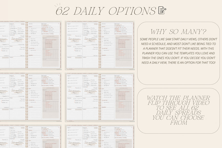 ☁️ 2023 - 2024 Everything Planner 3.0 | Heart Work Planner Landscape + Undated Planner