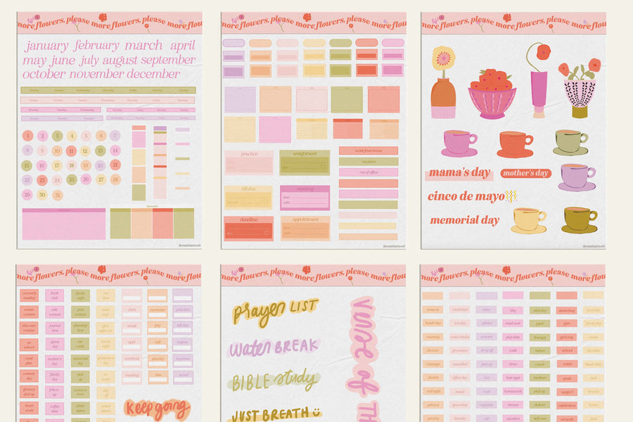 2023 More Flowers, Please Sticker Book