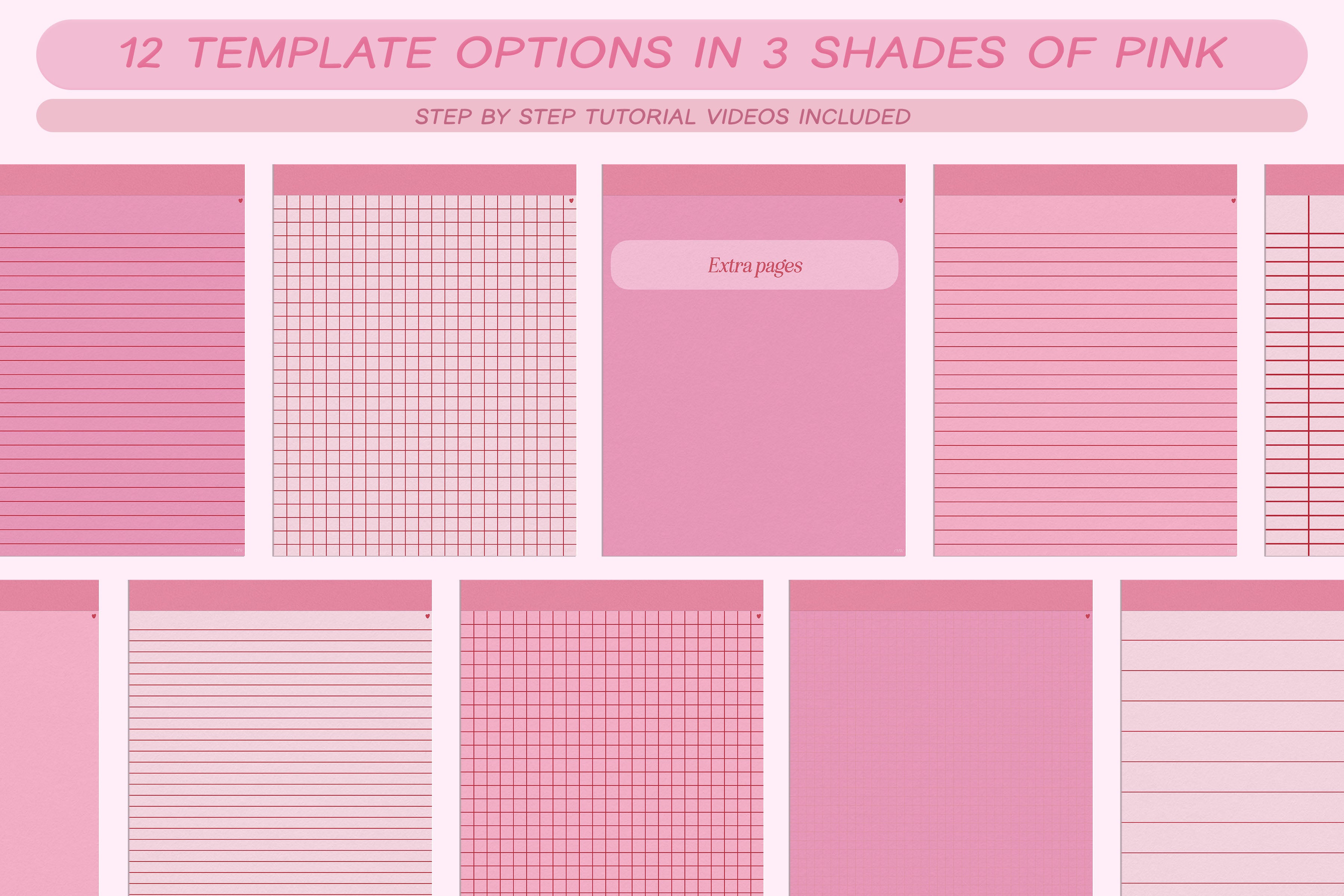 Pretty Pink Pad - Everyday (tear off) digital pink pad