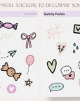 Sketchy Pastel Stickers